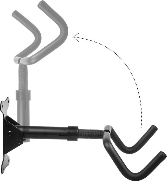 Maclean - Fiets muurbeugel - Fietsenrek - Wandmontage / Ophangsysteem - max. belasting 30kg - Zwart
