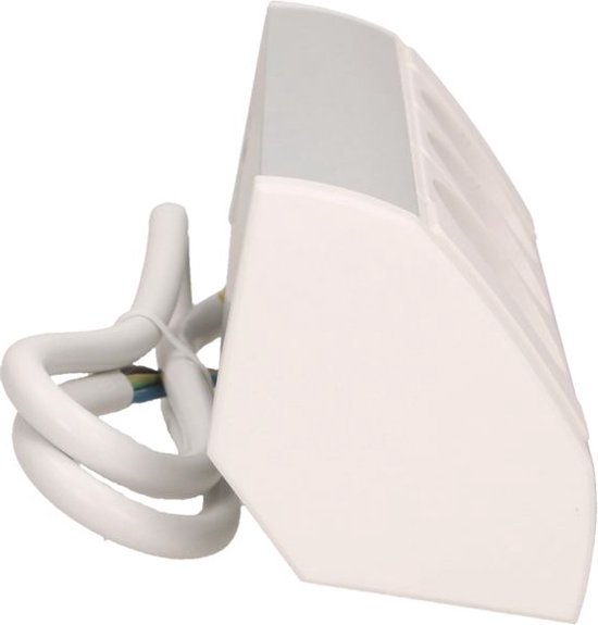 Orno Hoekstekkerdoos - 3 stopcontacten - Opbouw hoekstekkerblok met 60 cm kabel - Wit/Zilver
