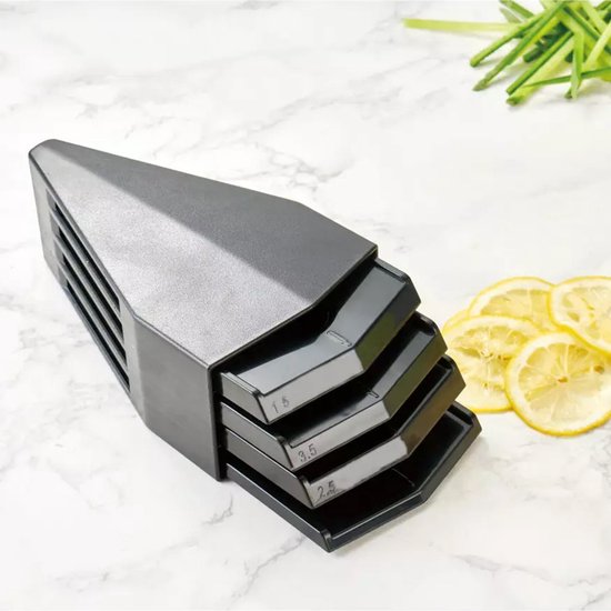 Kinghoff KH-1658 - Mandoline Groentesnijder - V-vormig mes - 5 Verwisselbare Messen - BPA-vrij