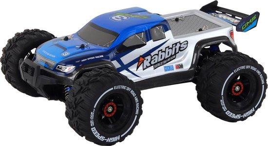 RC auto - 4wd terreinwagen - blauw - 2.4G - 30x23x9 cm