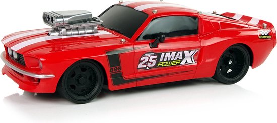 R/C auto - raceauto - 26x10x7cm - 1:16 - rood wit