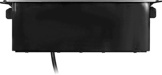 Orno Pop-up Stekkerdoos met usb - Inbouw verdeelstekker met HDMI 2.0 - Stekkerblok met 2 stopcontacten - RVS/Zwart