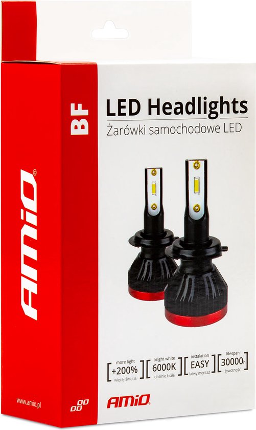 AMiO LED Koplampen BF-serie H4/H19 Dimlichten Wit