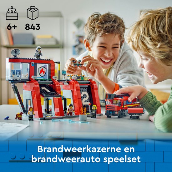 LEGO City Brandweerkazerne en brandweerauto - 60414