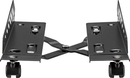 NanoRS RS480 - PC Houder - Desktop Standaard tot max 25kg met wielen - breedte 160~300mm - Zwart