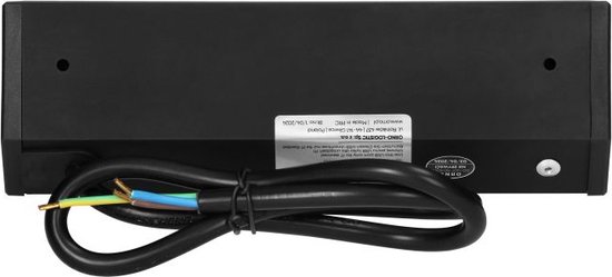 Orno Hoekstekkerdoos - Stekkerblok met 2 Stopcontacten - Verdeelstekker met USB A & C - Opbouw Stekkerdoos met 60 cm kabel - Zwart