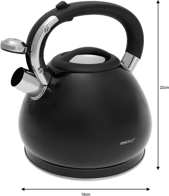 Kinghoff Fluitketel zwart