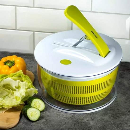 Kinghoff KH-6113 - Keukengerei - Saladecentrifuge - 22 cm - Makkelijk in Gebruik
