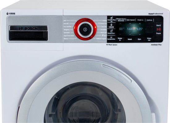 Klein Toys Bosch speelgoed wasmachine - incl. realistische functies - incl. bijpassende geluiden - wit