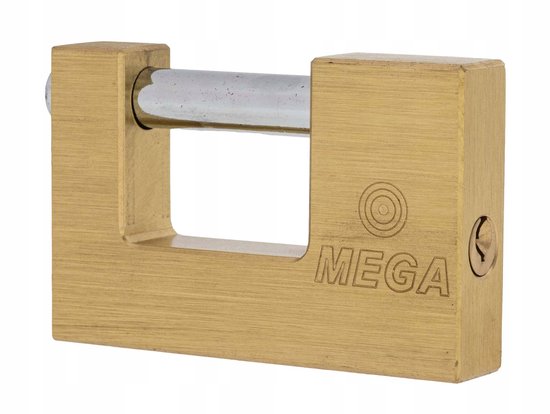 MEGA Mosiężna Kłódka Trzpieniowa 90mm - Hoge Beveiliging