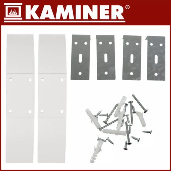 Kaminer Zelva Elektrische Glazen Verwarming – Wit – 2500W – WiFi & Afstandsbediening – Slimme Glazen Radiator