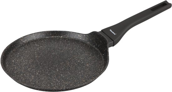Klausberg KB-7957 Pannenkoekenpan 24 cm | Marmer Anti-aanbaklaag | Geschikt voor Inductie | Zwart | Crepepan