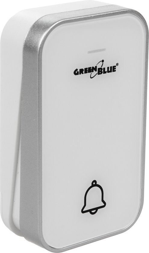 GreenBlue - Deurbel - kinetische / batterijloze / draadloze - 38 melodieën - bereik tot 200m, IP44 - Wit