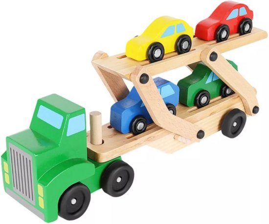 Kruzzel Houten Vrachtwagen Speelset: Plezier en Leren op Wielen