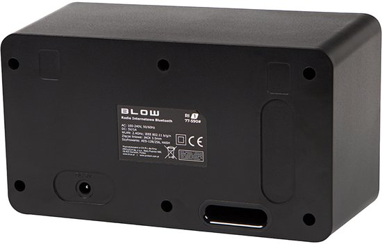 BLOW RI1 Internet Radio - WiFi & Bluetooth - LCD Display - AUX 3.5mm - Zwart