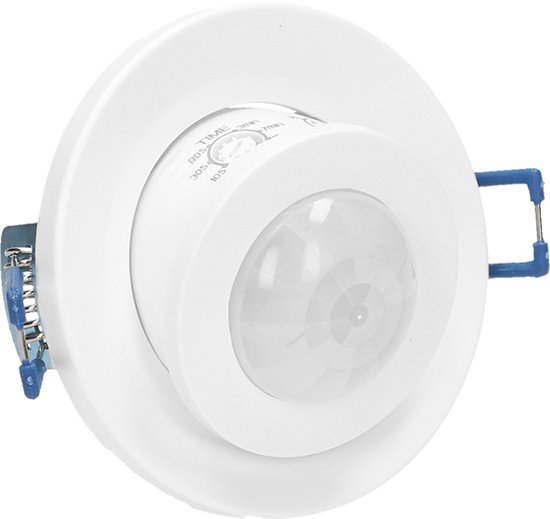 LED PIR bewegingsmelder - 360° detectie - Inbouw plafond - Rond - Wit - 800 Watt