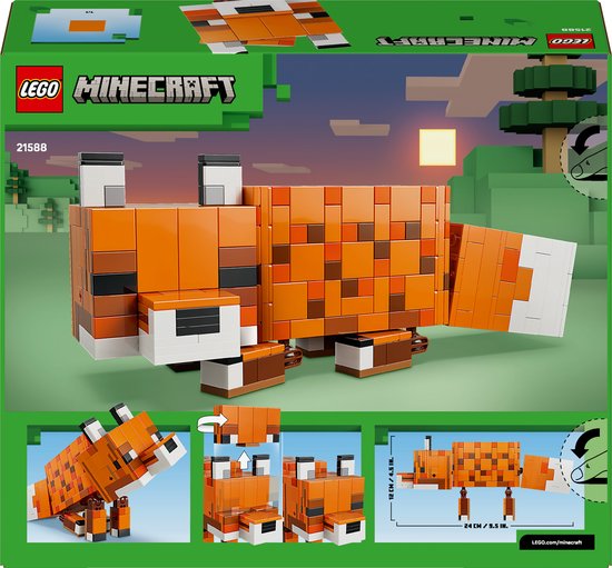 LEGO Minecraft De Vos Kinderkamer Decoratie en Dieren Speelgoed voor Kinderen - 21588