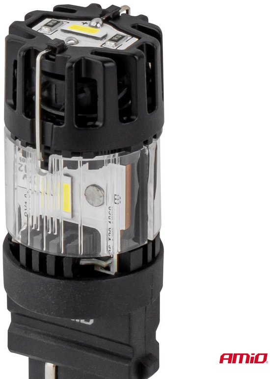 AMiO LED Lamp LumiTec 3157 P27/7W 12V FULL CANBUS – Krachtige Witte LED Vervanger (1 stuk)