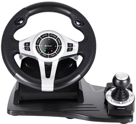 Tracer TRAJOY46524 game controller Zwart Stuurwiel + pedalen geschikt voor PlayStation 4, Playstation 3