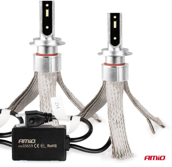 AMiO LED Koplampen FLEX+ Serie H7/H18 canbus 6000K 12-24V Dimlichten Wit
