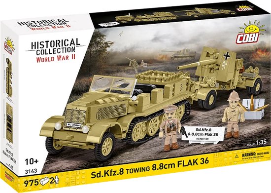 COBI 3143 Sd.Kfz.8 Towing 8,8 cm Flak 36
