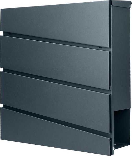 Brievenbus met Krantenvak – Brievenbus rvs – Brievenbussen hangend met slot - Zwart