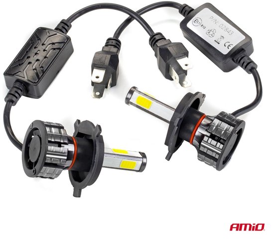 AMiO LED Koplampen COBserie H4 Dimlichten Wit