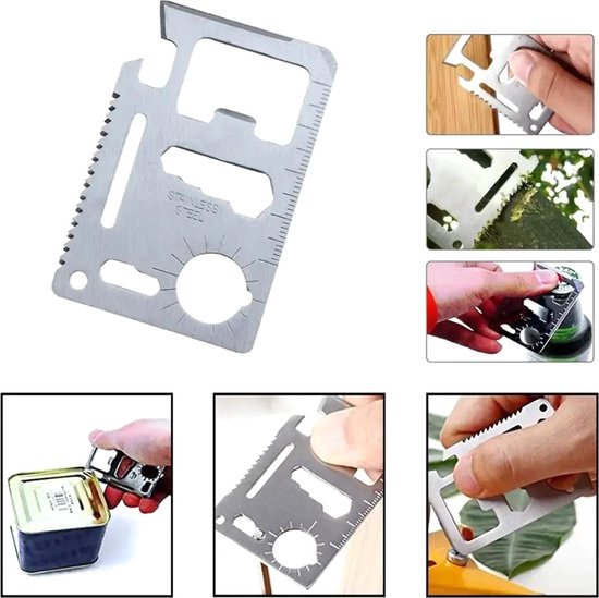 Survival Kit - Bushcraft Kit - Outdoor Noodpakket - Camping Set - Overleving Kit - Inclusief Opbergcase - Zaklamp - Kompas - Mes - Noodpakket - Outdoor - Vuurstarter - Draadzaag - Nood Fluitje