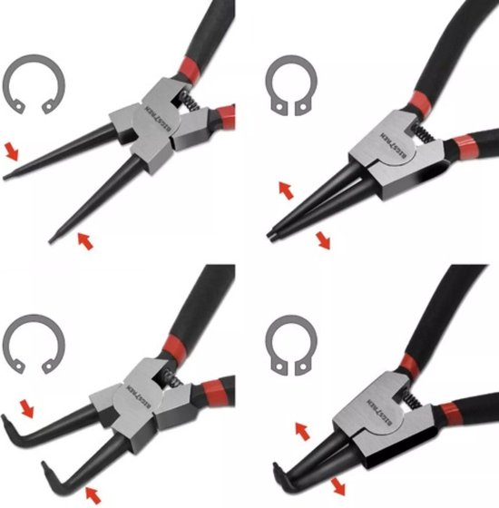 Bigstren seger-ringtang 4 stuks- Tangen - Handgereedschap - Gereedschap- Gereedschapsset
