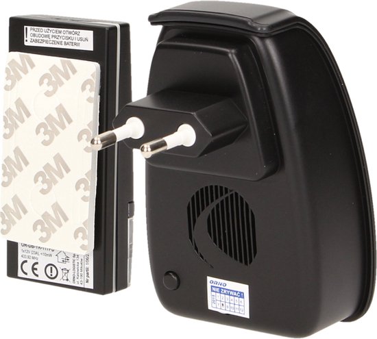 OPERA AC Draadloze deurbel met 1 ontvanger - Plug-in stopcontact - Optische indicatie - Instelbaar Volume/36 Melodieën - IP44