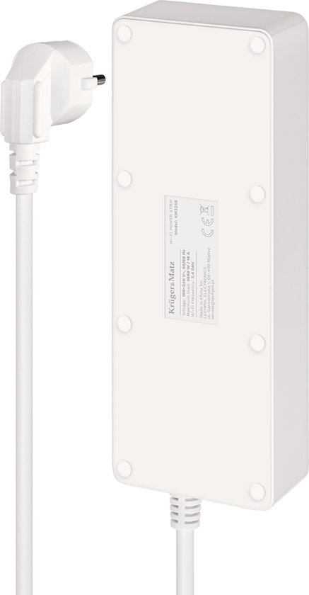 Krüger&Matz Connect P6 - Slimme WiFi Stekkerdoos - 4 Stopcontacten - 4 USB-poorten - Tuya