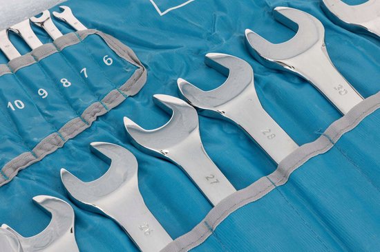 MEGA Ringsleutel Set 6-32mm CrV 24 Delig - Professioneel Gereedschap