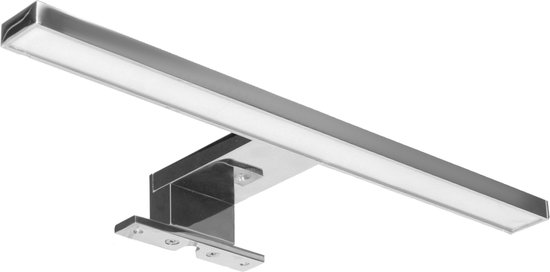 LED spiegellamp, aluminium Hoge beschermingsgraad (IP44), biedt voldoende bescherming tegen stof en vocht. Het combineert de eenvoud van vorm en moderne functionaliteit.