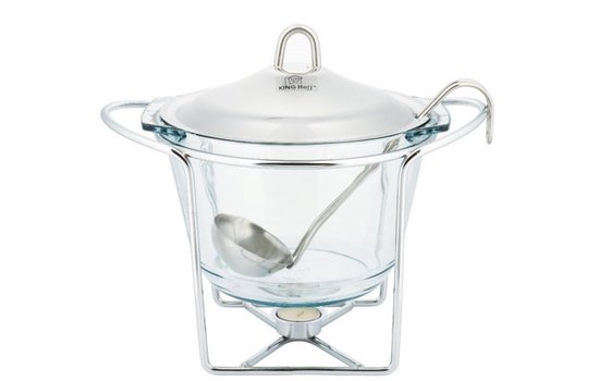 Kinghoff 1413 - voedselverwarmer - pot vorm - RVS