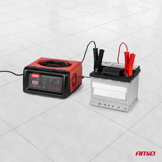 AMiO Acculader 20A 6V 12V met 100A Startfunctie - Voor AGM GEL MF en WET Accu’s Professioneel Gebruik