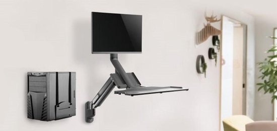 Wandbeugel voor de monitor 17-32" 9 kg met toetsenbord en CPU houder MC-838