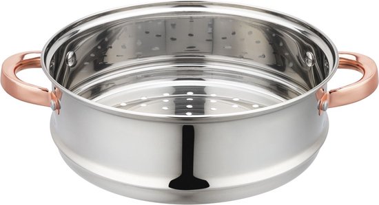 Klausberg 7736 - stoompan - 5 delig - 24 cm - 5 liter - rvs - alle warmtebronnen