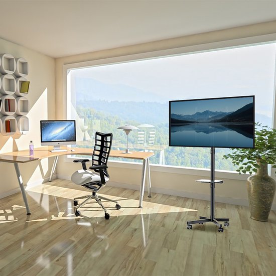 Maclean - TV-standaard voor 32-55" op wielen - max. VESA 400x400, max. 25 kg, MC-949