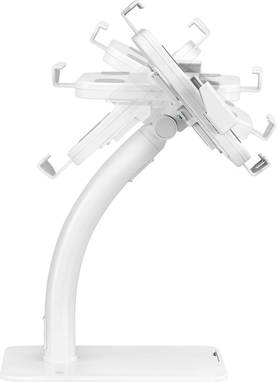 Maclean - Tablethouder voor desktop met slot - 7,9"-11"- universeel - MC-468W - Wit