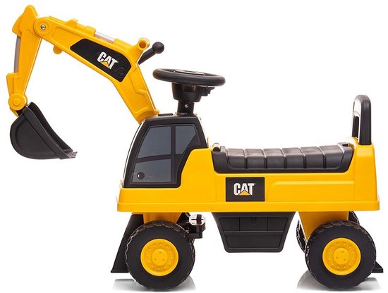 MILLY MALLY - Babywipstoel graafmachine met geluid CAT Graafmachine geel