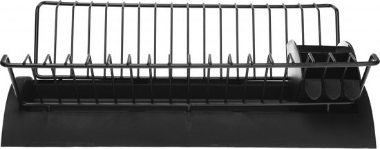 Kinghoff 1499 - afdruiprek - staal - kunststof - zwart