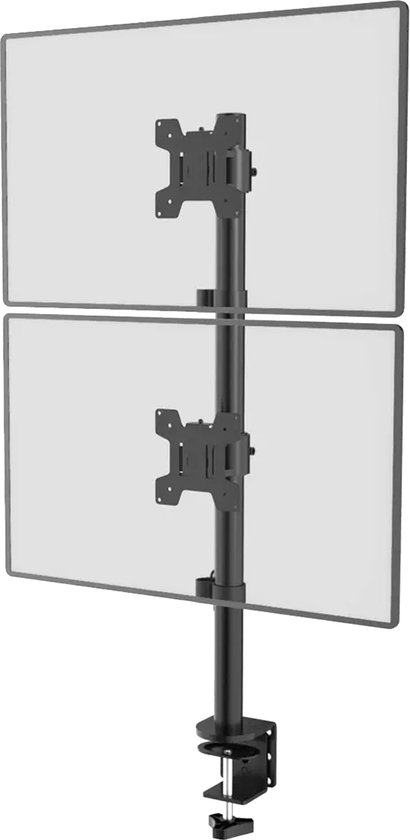 Maclean - Monitorbeugel - Monitorsteun voor 2 scherm - max VESA 100x100, 13-27", 9kg, MC-966
