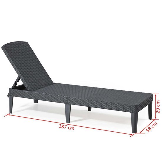 Allibert Jaipur Ligbed – 187,5x58x29cm – Grafiet