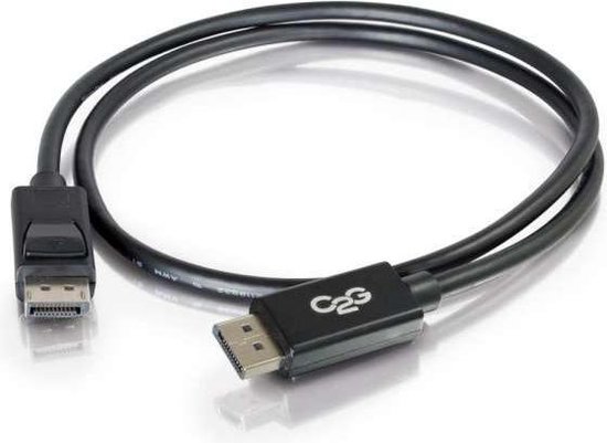 C2G 7m DisplayPort Cable with Latches 4K - 8K UHD M/M - Black Zwart