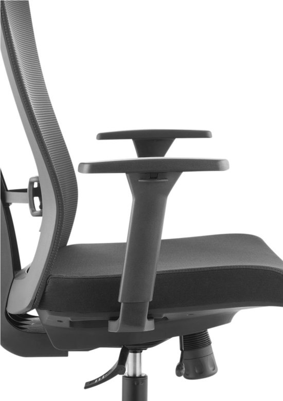 Ergo Office - Ergonomische Bureaustoel - Bureaustoel - Office Chair - hoogte verstelbare - Hoofdsteun - max. belasting 150 kg - Zwart