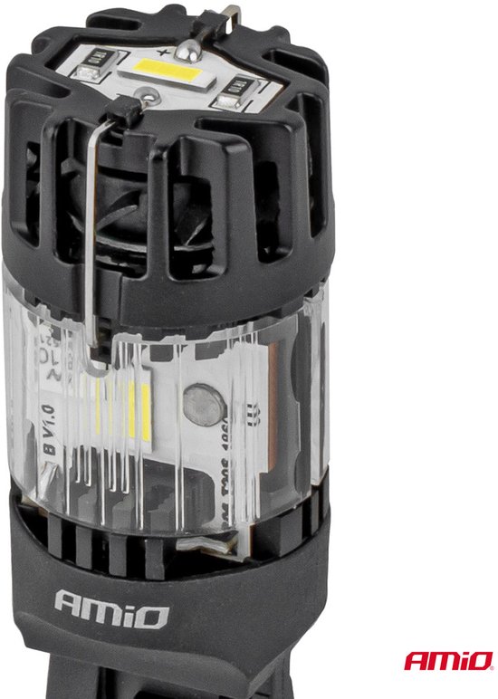 AMiO LED Lamp LumiTec T20D 7443 W21/5W 12V FULL CANBUS – Witte Dual-Filament LED Vervanger (1 stuk)