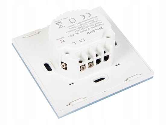 Slimme Touch Lichtschakelaar Wit Glas WiFi Tuya 60mm LED