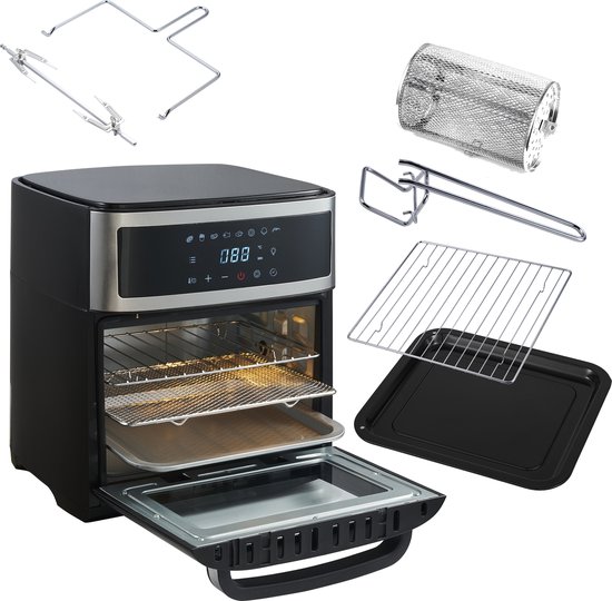 Adler AD 6309 Airfryer Oven - 13L XXL - 2500W - 8-in-1 Functies - Digitaal Touch Display - Inclusief Rotisserie en Accessoires - Zwart
