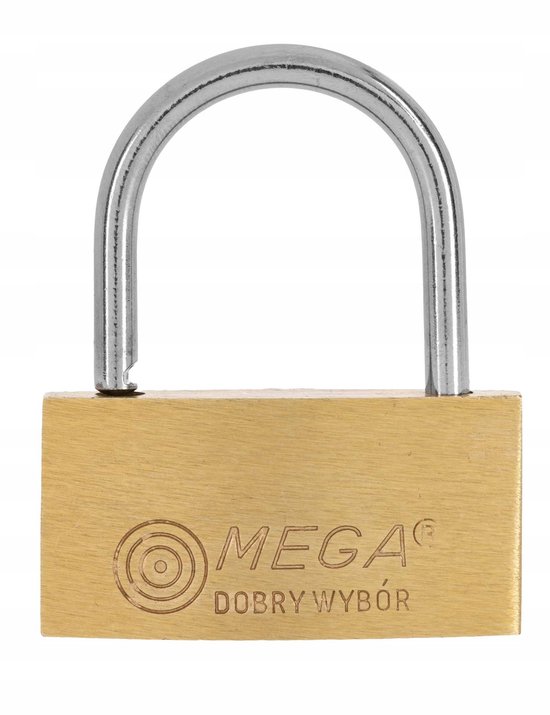 MEGA Messing Hangslot 63mm - Skin Pack - 3 Sleutels