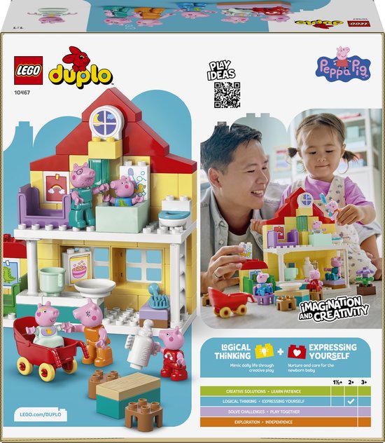 LEGO DUPLO - Peppa Big Familiehuis Dieren Speelgoed voor Peuters met Poppenhuis - 10467